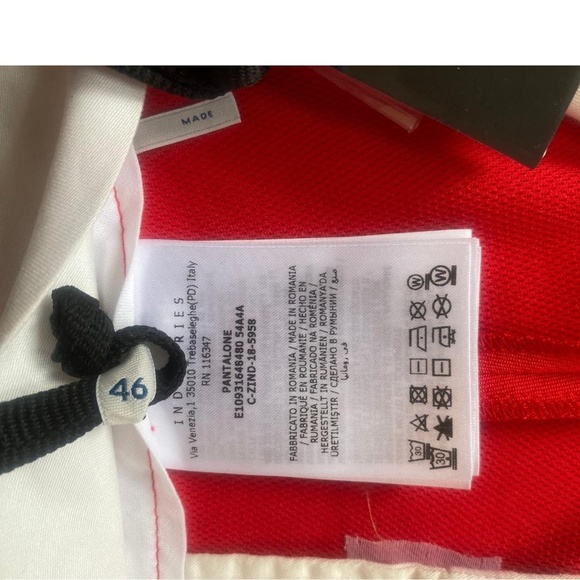 Moncler NWT Red Jersey Sport High Waisted Wide Leg Striped Track Pants Trousers - Picture 7 of 11